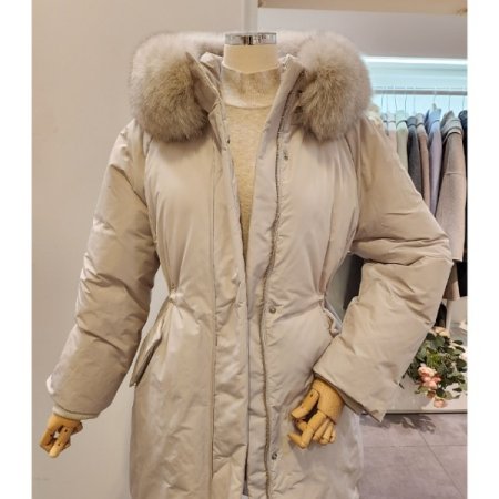 폭스퍼 스트링 구스다운 점퍼