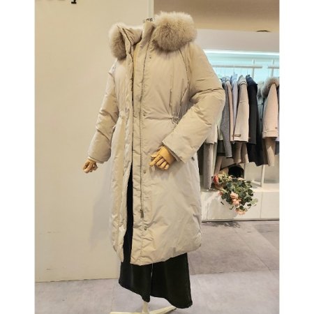 폭스퍼 스트링 구스다운 점퍼