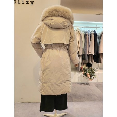 폭스퍼 스트링 구스다운 점퍼