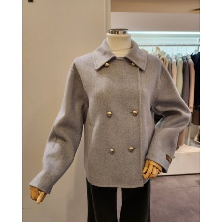 백 비죠장식 더블 자켓