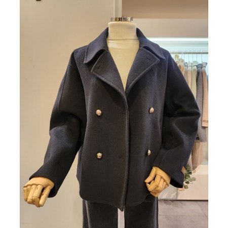 백 비죠장식 더블 자켓