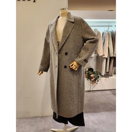 알파카 울 블랜디드 롱 코트