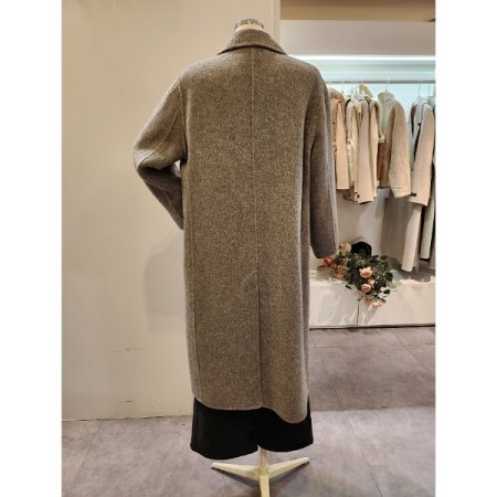 알파카 울 블랜디드 롱 코트