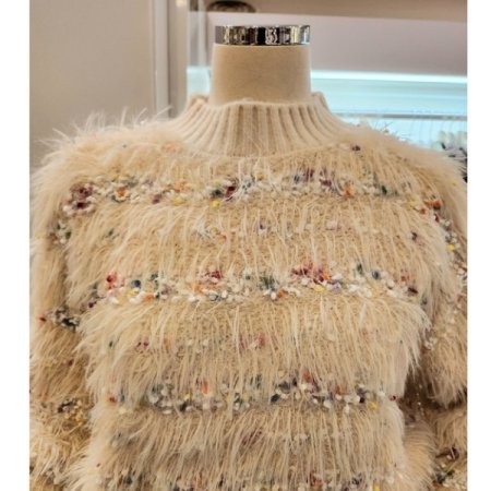 골지 디테일 컬러풀 니트