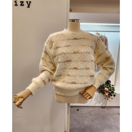 믹스 다이아 패턴 니트