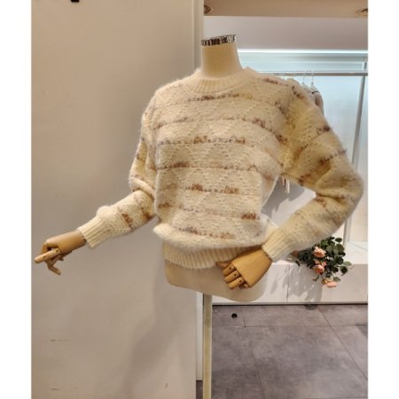 믹스 다이아 패턴 니트