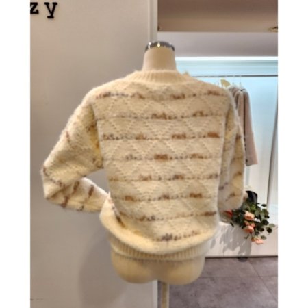 믹스 다이아 패턴 니트