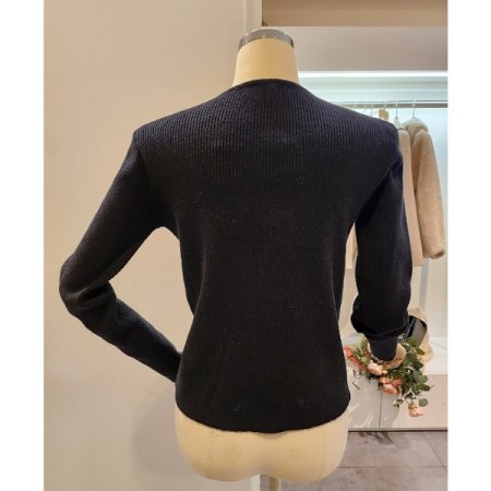 꼬임 슬릿 골지 니트