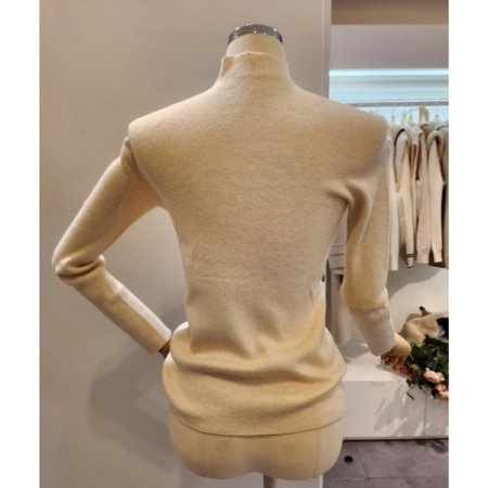 슬림핏 반목 골지 니트