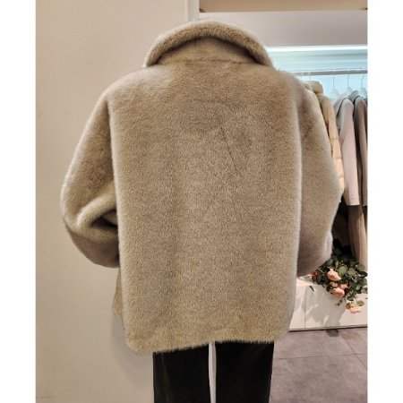 카라 페이크 퍼 자켓