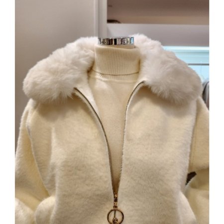 퍼카라 니트 집업 가디건