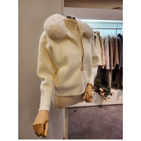 퍼카라 니트 집업 가디건