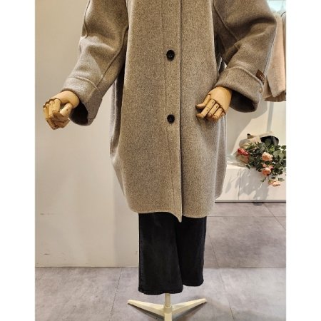 폭스퍼 알파카 블랜디드 코트