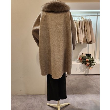 폭스퍼 알파카 블랜디드 코트