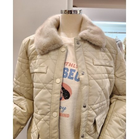 레자 퍼 패딩 점퍼