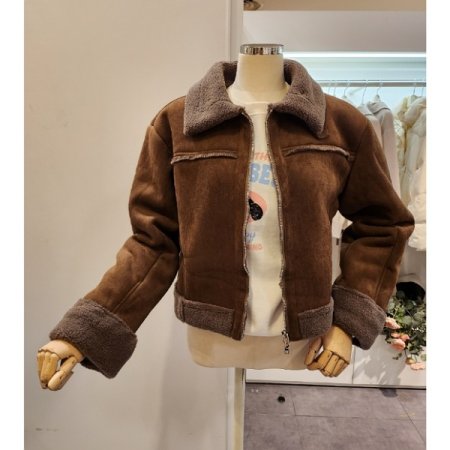양털 집업 무스탕 자켓
