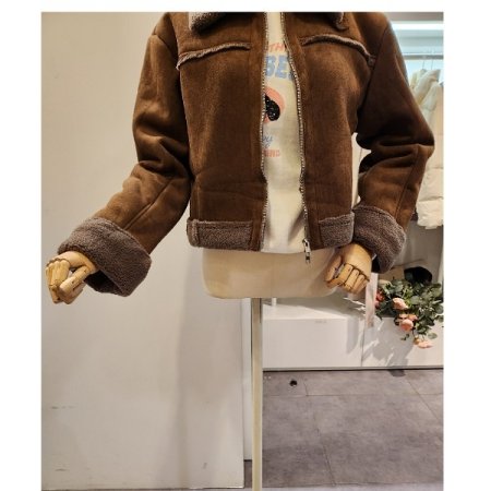 양털 집업 무스탕 자켓