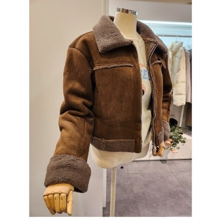 양털 집업 무스탕 자켓