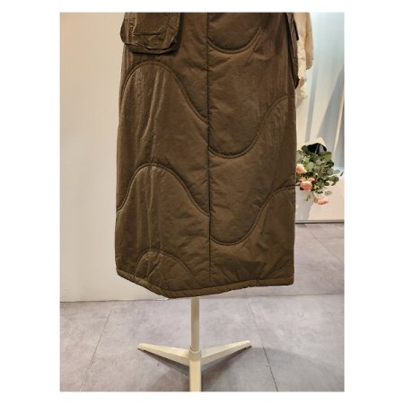 뒷 밴딩 퀼팅 패딩 스커트