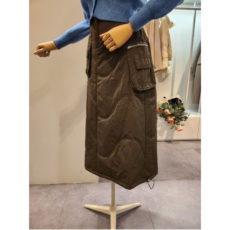 뒷 밴딩 퀼팅 패딩 스커트