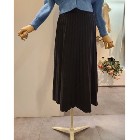 밴딩 베이직 플리츠 스커트