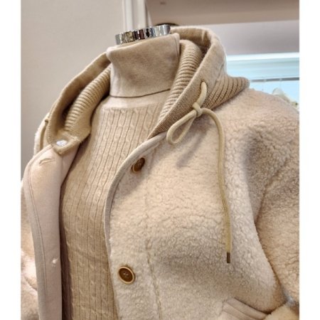 니트후드 양털 자켓