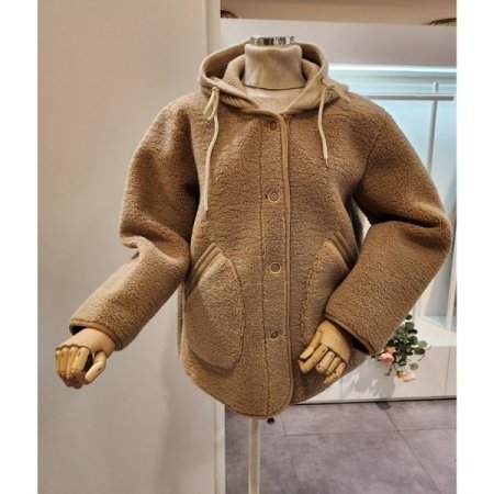 니트후드 양털 자켓