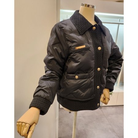 금장 카라 배색 덕 다운 점퍼