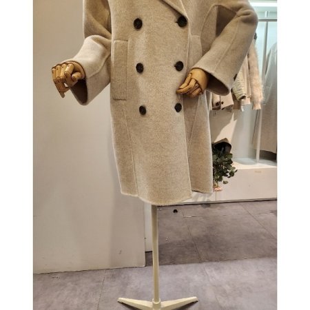 뒷트임 쓰리버튼 울 코트