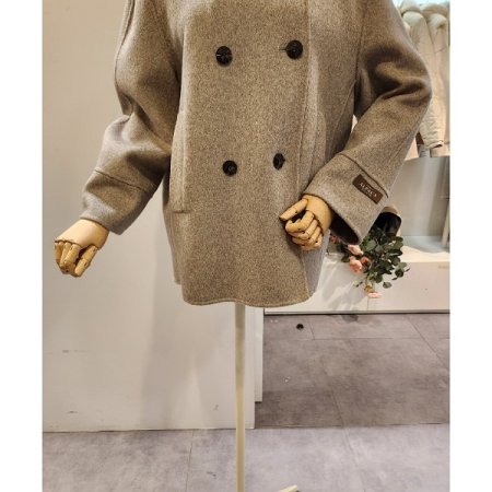 알파카 블랜디드 하프 코트