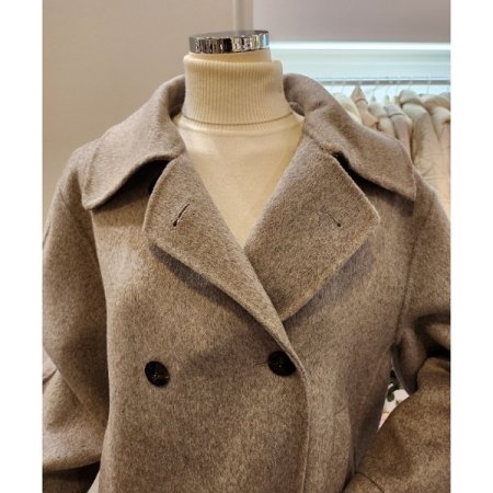 알파카 블랜디드 하프 코트