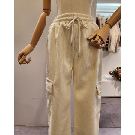 밴딩 투웨이 골지 카고 팬츠