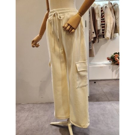 밴딩 투웨이 골지 카고 팬츠