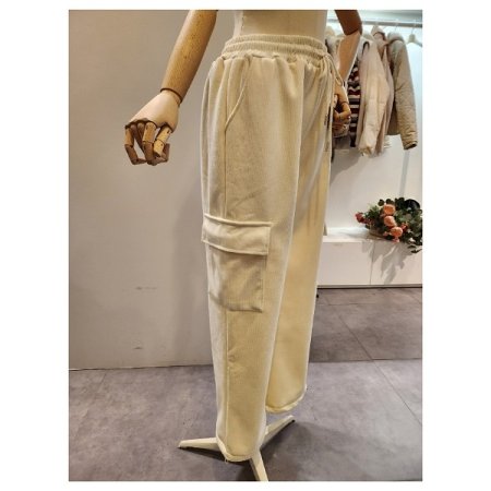 밴딩 투웨이 골지 카고 팬츠