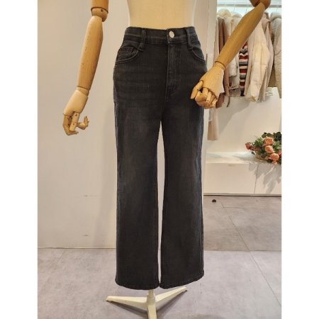 워싱 흑청 부츠컷 팬츠