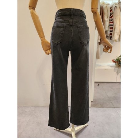 워싱 흑청 부츠컷 팬츠