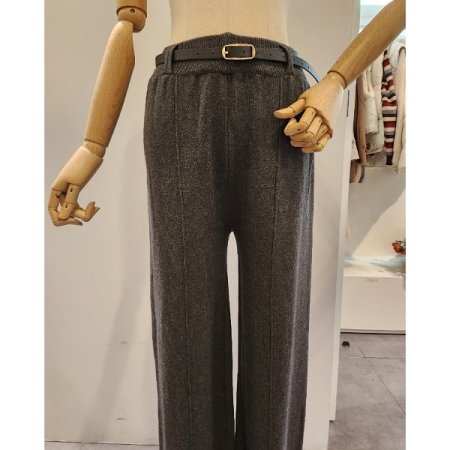 밴딩 니트 팬츠 벨트 세트