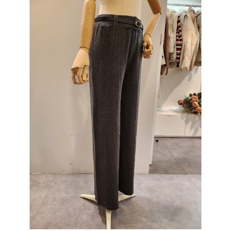 밴딩 니트 팬츠 벨트 세트