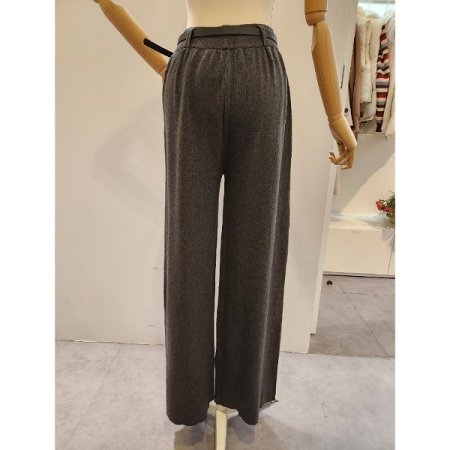 밴딩 니트 팬츠 벨트 세트