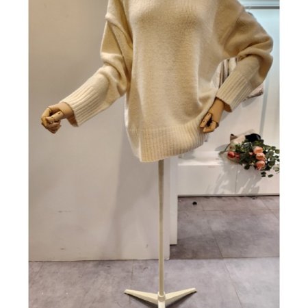 터틀넥 루즈핏 무지 니트