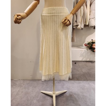 글리터 밴딩 니트 샤 스커트