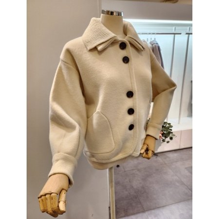 니트카라 양포켓 심플 니트자켓