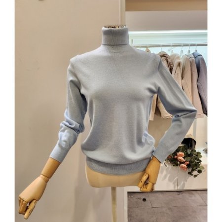 무지 기본핏 폴라넥 니트