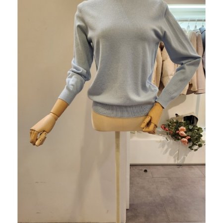 무지 기본핏 폴라넥 니트