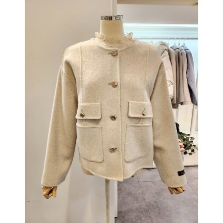 노카라 플랩 울 캐시미어 자켓