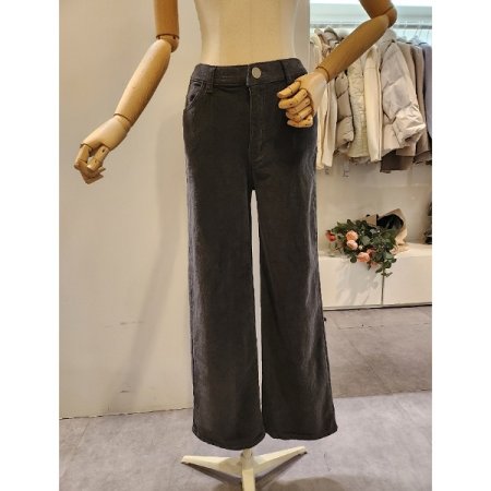기모 코듀로이 일자 통 팬츠