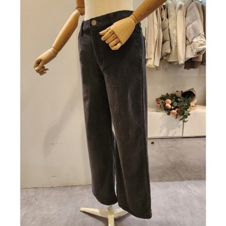기모 코듀로이 일자 통 팬츠