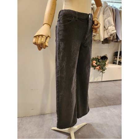 기모 코듀로이 일자 통 팬츠