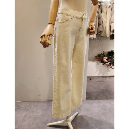 기모 골지 일자 와이드 팬츠