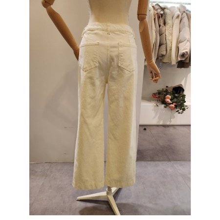 기모 골지 일자 와이드 팬츠